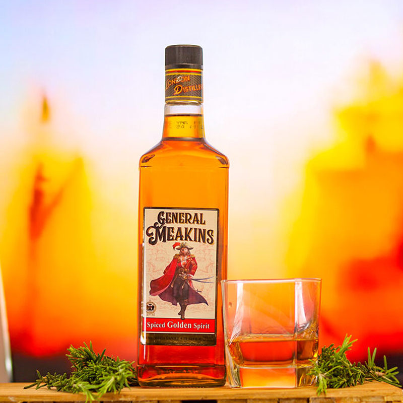General Meakins Spiced Golden Spirit 750ml