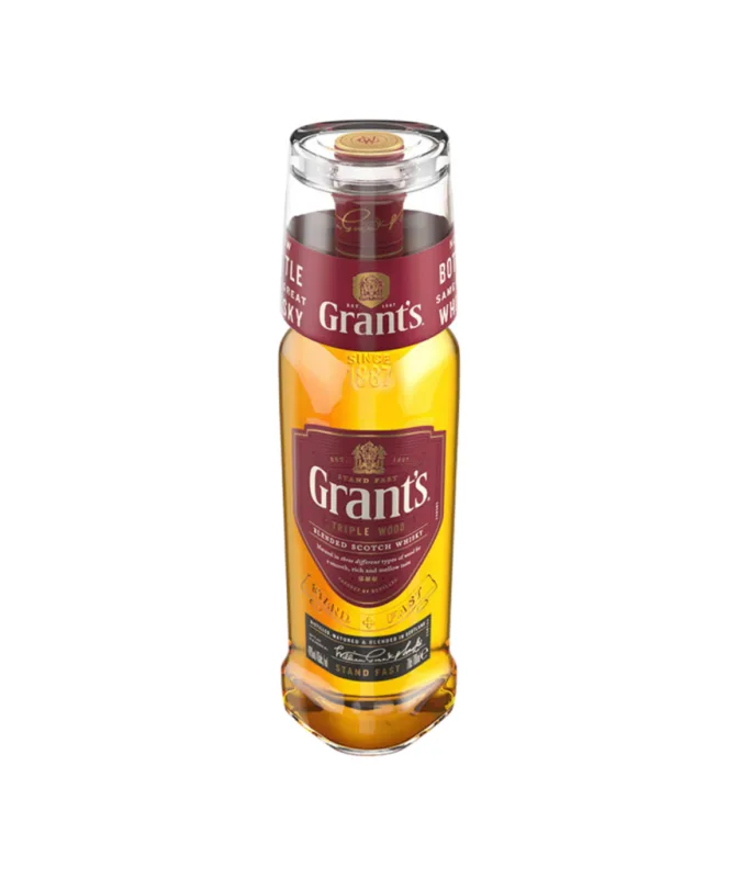 Grant's Triple Wood Whisky 1L With Glass